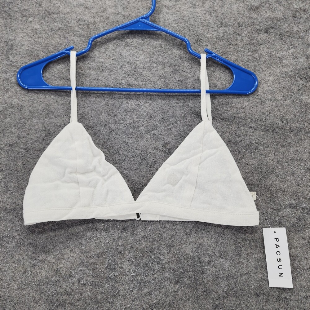 Ryan Destiny x PacSun Triangle Top Womens Large White Linen Blend